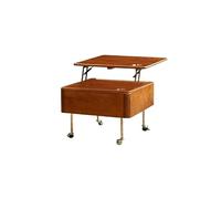URGDWEKJY Table basse de style chinois, table basse carrée en bois massif, peut être surélevée et abaissée, table basse de salon, table de salle à manger simple, table de chambre à coucher