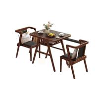 URGDWEKJY Table centrale en dalle de roche pour extérieur, balcon, table à thé et chaise, combinaison de trois pièces, petite table à thé, table de chambre à coucher