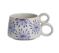 URGDWEKJY Tasse de voyage de style simple à double oreille, design créatif, tasse de petit déjeuner, tasse à café en céramique, tasse de voyage, tasse à thé portable, tasse à café réutilisable (A)
