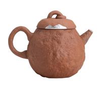 URGDWEKJY Théière en vrac moderne japonaise rétro en céramique avec motif fait à la main en poterie grossière - Théière Kung Fu - Théière avec trou de boule - Théière multifonction