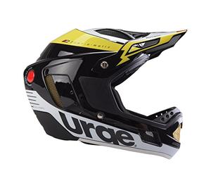 Urge Down-O-Matic Casque de VTT Mixte Adulte, Noir/Jaune/Blanc, S