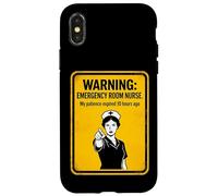 Urgence infirmière Avertissement, ma Patience a expiré il y a des Heures Coque pour iPhone X/XS