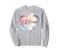 Urgences Infirmières en forme de cœur Pastel Sweatshirt
