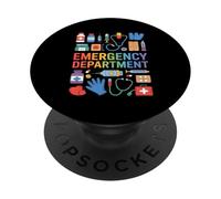 Urgences Médicales Dire Drôle Infirmière PopSockets PopGrip Adhésif