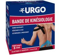 Urgo - Bande de Kinésiologie - Elastique et adhésive - Accompagne le mouvement - 5mx5cm