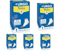 Urgo - Bande Extensible - Fixation Pansements/Maintien des articulations - Réutilisable - 4 m x 5 cm (Lot de 5)