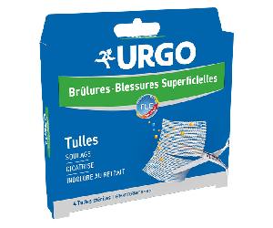URGO Brûlures Tulles 8X8, PF, boîte de 4 tulles