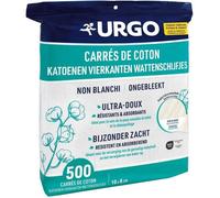 Urgo - Carres De Coton - X500 Unites - Format Familial - Ultra-Doux Absorbants - Coton De Qualite Certifiee Oeko-Tex Non Blanchi Multicolore