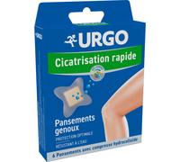 Urgo Cicatrisation Rapide Pansements Genoux Compresse Hydrocolloïde Boîte 6 Pièces