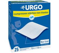 Urgo - Compresses stériles - Non tissées - Boîte de 25 sachets de 2 compresses - 7,5cm x 7,5cm