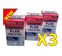 Urgo Govital - Chondro Flex Chondroitine Glucosamine Collagène Msm Vit C - Trois Mois De Traitement - Lot De 3 Boites