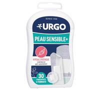 Urgo - Pansement Peau Sensible - Hypoallergénique Indolore au retrait - 3 formats - 30 pansements