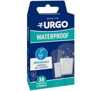 Urgo Pansement Waterproof Imperméable 2 formats x38 | Support imperméable, isole la plaie de l'eau