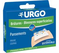 Urgo Pansements Extensible Brûlures-Blessures Superficielles 5x7cm 6 Pièces