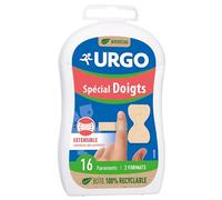 Urgo - Pansements Spécial Doigts - Suit les mouvements - Résiste à l'eau - 16 pansement 2 formats