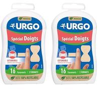 Urgo - Pansements Spécial Doigts - Suit les mouvements - Résiste à l'eau - 16 pansement 2 formats (Lot de 2)