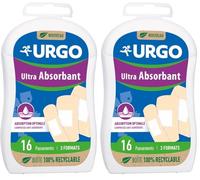 Urgo - Pansements Ultra Absorbant - Compresse ultra-absorbante - 3 formats - 16 pansements (Lot de 2)