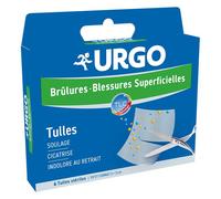 Urgo Premiers Soins Brûlures Blessures Superficielles Tulle Stérile 5 x 5cm 6 unités