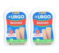 URGO Résistant - Pansement prédécoupé, support tissu élastique, 2 formats Pansement(S) 2x20 pc(s)