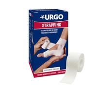Urgo Strapping 1 bande 2,5mx8cm | Bande adhésive élastique pour la traumatologie du sport et la fixation de pansements