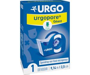 Urgo Urgopore Géant Sparadrap Non Tissé Microporeux 2,5cm x 12m 1 Dévidoir