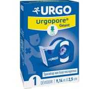 Urgo France Sparadrap avec dévidoir microporeux – Fixation pansements/dispositifs 9,14 m x 2,5 cm