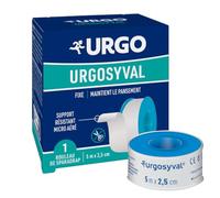 Urgosyval Sparadrap Résistant tissé blanc microaéré rouleau 5m x 2,5 cm | Fixation et maintien de pansements/ dispositifs médicaux