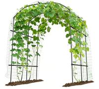 UrGROWA Treillis d'arche de Jardin Extra Haut pour Plantes grimpantes en Plein air, tonnelle en métal de 221 cm de Haut, Treillis pour Plantes grimpantes, légumes, Fruits, Fleurs, Cour, pelouse,