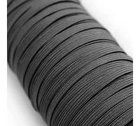 urhome 5mm Bande Plate Élastique | Elastique Couture Tissu Rubans Extensible pour Artisanat à Coudre en Tricot Bricolage Loisir Créatif Vêtements | 135 mètres de Long en Rouleau et Noir