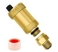 URHRHU Purgeur d'air Automatique Rapide 3/8" Laiton Brut Purgeur d'air Miniature Chauffage Automatique Purgeur d'air en Laiton Forme étroite, avec vanne de Montage