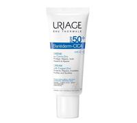 Uriage Bariederm-Cica Crème SPF50+ au Cuivre-Zinc - Protège et Apaise - Prévient la Formation de Marques de Peau - Cicatrices, Tatouages, Laser - Très Haute Protection UVA/UVB - Sans Parfum - 40 ml