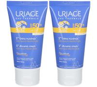 Uriage Bébé 1ère Crème minérale SPF50+ Protection Solaire 2x50 ml