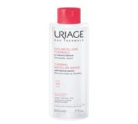 Uriage Eau Micellaire Thermale pour Peaux Sensibles - Visage et Yeux - 3-en-1 : Nettoie, Démaquille et Apaise - Sans Rinçage - Parfum Fruité et Floral - 96% d’ingrédients d’origine naturelle - 500ml