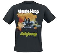 Uriah Heep Salisbury Homme T-Shirt Manches Courtes Noir L, 100% Coton, Regular/Coupe Standard