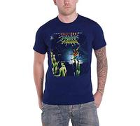 Uriah Heep T Shirt Demons and Wizards Album Cover Band Logo Officiel Homme Navy Size XL
