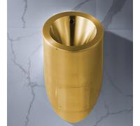 Urinal Homme, Acier Inoxydable Urinoir Mural pour avec Chasse D'eau a Capteur pour les Toilettes Publiques, les Bureaux et Les Salles de Bains a Domicile(Yellow)
