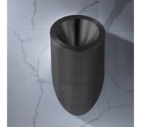 Urinal Homme, Acier Inoxydable Urinoir Mural pour avec Chasse D'eau a Capteur pour les Toilettes Publiques, les Bureaux et Les Salles de Bains a Domicile(Black)