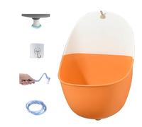 Urinal Homme en Plastique, Urinoir Portable Sans eau Muraux, pot Debout en Forme d'animal Mignon pour L'apprentissage de la Propreté(Orange)