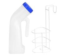 Urinal portable pour homme et femme - 1000 ml - Urinoir d'urgence portable - Avec support de lit - Avec couvercle à visser - Pour voyage, urgence, lit, camping