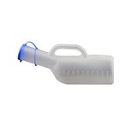 Urinal portable réutilisable pour hommes Bouteille d'urine masculine 1000 ml avec graduation et couvercle transparent 31 x 14 9 cm