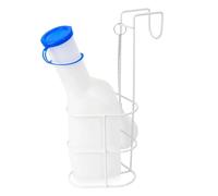 Urinal pour femmes & hommes avec support, ARNOMED Urinal 1000ml, urinal en PP anti-fuites unisexe, urinal avec support, urinoir avec couvercle & fixation pour le lit, toilette mobile