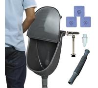 Urinales de salle de bain hommes - 11.22x7.09x15.16 pouces toilettes murales pour intimité, luminaire robuste avec couverture, unité sanitaire pour garage hangar backyard camping dort