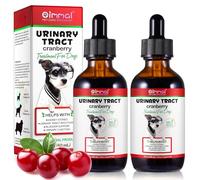 Urine De Chien Traite Infection Traitement Gouttes, 2 Bouteille Chien UTI Gouttes curatives Avec Extrait De Myrtille Soutient La Vessie,Calcul Rénal,Prévention De L'Incontinence Dans Les Soins