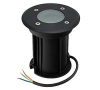 URing Spot Encastrable au Sol GU10, IP67 Étanche LED pour Terrasse Extérieur, Rond et Praticable, 230V Lampe Ronde pour Pelouse, Cour, Ø11x12cm, Noir
