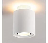 URing Spot plafond LED 6W+5W, Plafonnier LED Spots Orientable GU10, Rond Spot de Plafond Aluminium Moderne éclairage de plafond 1000LM pour salon cuisine couloir chambre, Blanc Chaud 3000K, Blanc