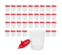 Urinoir 125 ML avec Rouge Couverture de Snap-On Gobelet pour Analyse D' Urine Gobelets en Plastique Medi-Inn - 50 Stück