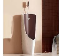 Urinoir à capteur automatique - WC mural pour homme, anti-déversement, design en céramique hygiénique pour toilettes publiques, finition argentée efficace