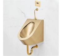 Urinoir à Chasse D’Eau pour Hommes Urinoir en Acier Inoxydable Urinoir Commercial Washout à Haute Efficacité Urinoir Doré Créatif Toilettes Murales Domesti, Wall Drainage, Kit 3