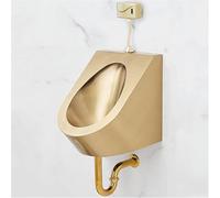 Urinoir à Chasse D’Eau pour Hommes Urinoir en Acier Inoxydable Urinoir Commercial Washout à Haute Efficacité Urinoir Doré Créatif Toilettes Murales Domesti, Wall Drainage, Kit 2