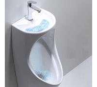 Urinoir anti-déversement pour homme avec robinet et lavabo, urinoir mural en céramique pour salle de bain, hôtel, toilettes publiques